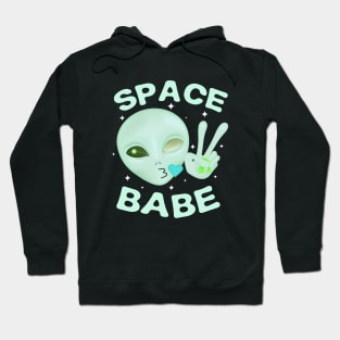 Space Babe - Green Hoodie